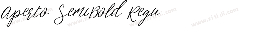 Aperto SemiBold Regu字体转换